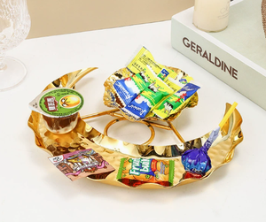 DAMAI Nueva Decoración de Ramadán, Bandeja de Servicio de Hierro Eid Mubarak, Vajilla, Contenedor de Almacenamiento de Alimentos para Postres, Plato para Dulces con Diseño de Luna y Estrella - Product Image 4