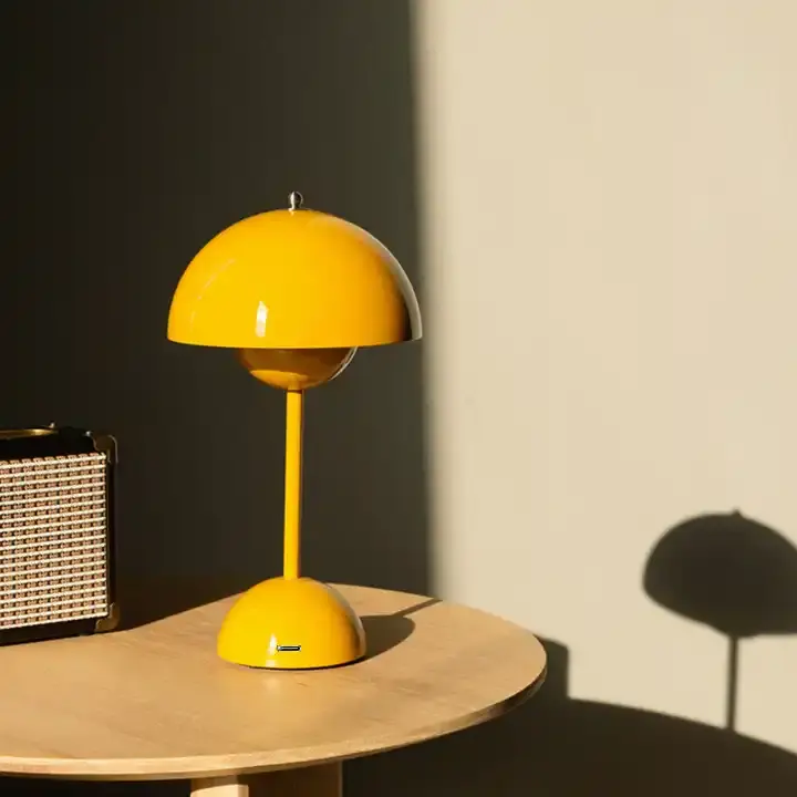 Luminária recarregável de flores em forma de botão para mesa de mesa de mesa de restaurante LED para decoração moderna de casa