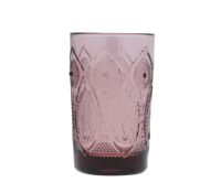 Gelas Tumbler Kaca Solid Warna Solid Vintage Custom dengan Ukiran Elegan Ekor Phoenix dan Bambu untuk Minum Air, Jus, atau Susu