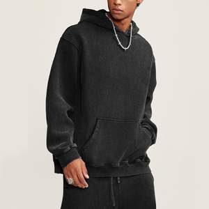 Sudaderas con capucha personalizadas para hombre, de gran tamaño Sudadera con capucha, sudadera con capucha de algodón de felpa lavada, Sudadera con capucha de peso pesado Vintage, ropa de calle para hombre - Product Image 5