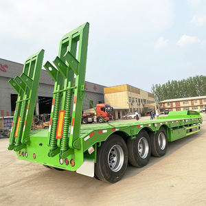 Semirremolque de Plataforma Baja de Acero de Alta Calidad con 3 Ejes y Cuello de Cisne Desmontable de Alta Capacidad para el Transporte de Maquinaria de Gran Tamaño - Product Image 2