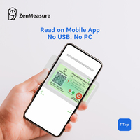 Registrador de Datos de Temperatura Inalámbrico ABS de Diseño OEM ZenMeasure, con Clasificación IP67 5.0, Reutilizable para Productos Lácteos, Certificado ROHS