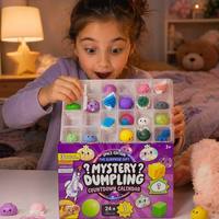 Boîte Mystère de Jouets Squishy Anti-Stress à Pincer, Mignons Jouets à Poinçonner, Calendrier de l'Avent, Coffret Cadeau