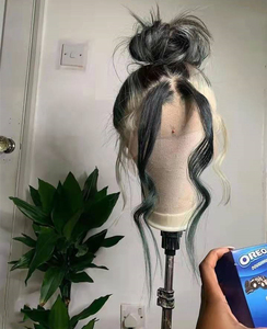 Pelucas de Cabello Humano Virgen Sin Procesar con Ondas Naturales, Color Sal y Pimienta 1B/60, con Encaje Frontal Italiano HD de 13x4 - Product Image 6