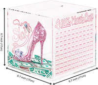 Tirelire personnalisée en acrylique transparent 10K pour adultes, défi d'épargne Smash Box, coffre-fort à monnaie à ouverture par bris, boîte de collection de pièces de monnaie