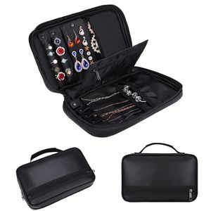 CUSTOM Fashionable Portable Polyester Jewelry <b>Toiletry</b> <b>Bags</b> for <b>Women</b> Waterproof Zipper Pouch Organizer for Travel - Product Image 1