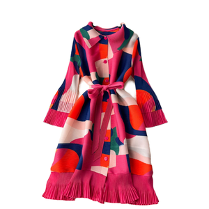 Abito Casual da donna con Design stampato abiti Vintage a <span class=keywords><strong>maniche</strong></span> <span class=keywords><strong>lunghe</strong></span> abbigliamento da strada Modulare abito da donna <span class=keywords><strong>Midi</strong></span> primavera autunno - Product Image 2