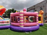 Nouveau château gonflable Leap OEM sur le thème du cirque pour enfants, parc de jeux gonflable extérieur avec obstacles rebondissants