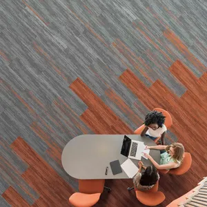 2023 lusso personalizzato camera pavimento ufficio Loop Pile tappeti piastrelle quadrate 250X1000 commerciale arancione colorato moquette piastrelle