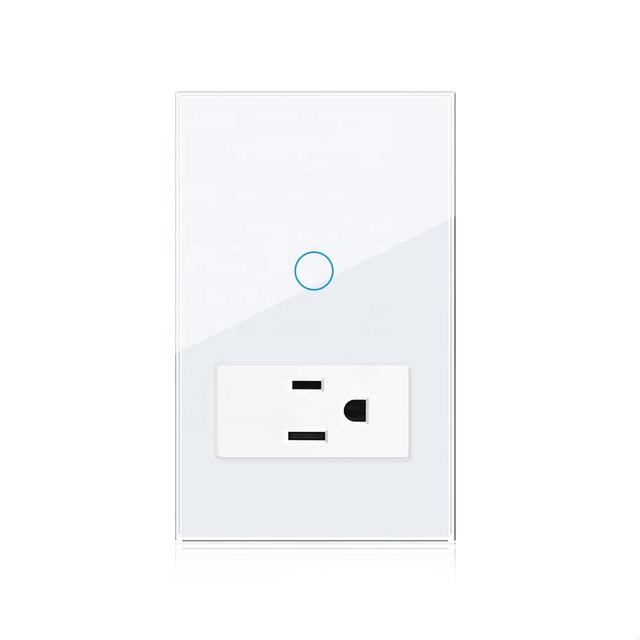 High Quality Buttons Home Wall Power Socket Light Tuya Smart Switch Inteligente Wifi Glass Electrical Box