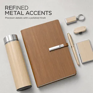 2026 Sustainable Handmade Bamboo Customized Size Embossing Printing Logo Premium Modern Eco-Friendly <b>Gift</b> Set <b>for</b> Client Holiday - Product Image 5