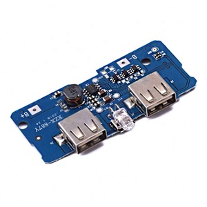 Módulo elevador de voltaje 18650 con doble micro USB de 3.7V a 5V 2A para Power Bank móvil DIY, placa PCB de cargador de batería de litio 18650 con LED - Product Image 1