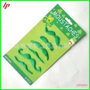 Green <b>Fake</b> <b>Moustaches</b> 6 Pcs St Patrick's Day Costume Props Made In China LPP4553 - Product Image 2