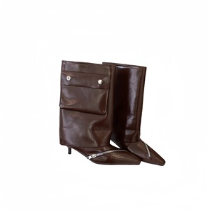 Bottines d'hiver à bout carré style western, personnalisées, grandes bottes fines à enfiler, à talon très haut pour femme - Product Image 6