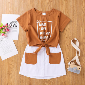 Ensemble de vêtements pour filles de 2 à 6 ans, nouveau t-shirt à manches courtes et jupe d'été 2021, tenues pour filles, vêtements pour enfants, ensembles de vêtements pour enfants - Product Image 4
