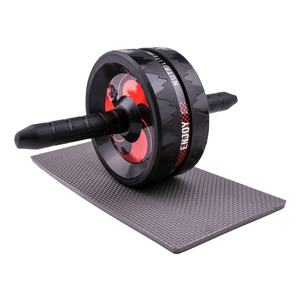 Ruota addominale per allenamento addominale di nuovo stile Home Fitness, doppie ruote in plastica rullo addominale <span class=keywords><strong>Ab</strong></span> con ginocchiere - Product Image 1