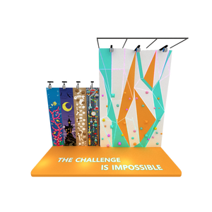 Mur d'<span class=keywords><strong>escalade</strong></span> personnalisé adapté aux adultes pour les enfants Cartoon Painted Rock Fiber Glass avec 5 niveaux de difficulté - Product Image 2