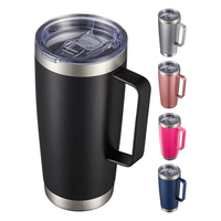 Heißer Verkauf: Großhandel 20oz Isolierte Vakuum-Edelstahl-Reisebecher mit Griff, Auslaufsicherer Thermobecher für Bier und Kaffee