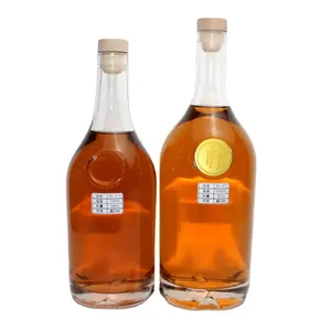 Настраиваемый логотип, бутылка бренди для водки, текилы, виски, Прямая поставка от производителя, пустая стеклянная бутылка для виски