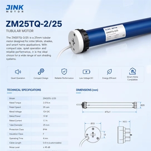 Moteur JINK <span class=keywords><strong>ZM25TQ</strong></span>-2/ Tubulaire 2N.m RPM pour stores enrouleurs et systèmes de rideaux intelligents - Product Image 4