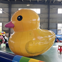 Grand canard jaune gonflable d'extérieur pour jeux aquatiques à usage commercial, capacité supérieure à 500 kg, personnalisable