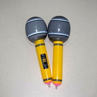 Microphone gonflable publicitaire en PVC de 24 cm – Idéal pour les fêtes et les accessoires de scène – Offre spéciale