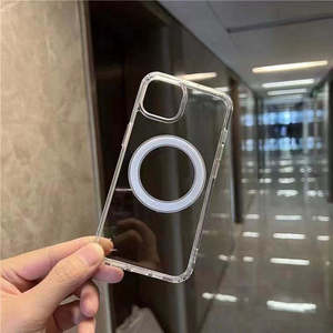 All'ingrosso chiaro magnetico sicuro senza fili magnete di carica acrilico custodie per telefono cellulare per Apple iPhone 12 13 14 15 16 17 Pro Max Cover - Product Image 6