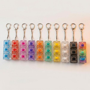 Porte-clés clavier mécanique à 3 touches, jouet de décompression, bouton de clavier DIY, vente en gros - Product Image 1