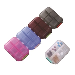 Portable Pill Storage Box Homezo Pill Case Travel Drug Organizer 6 Compartments 12 Grids Small Pill Organizer Holder
