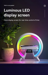 Sạc không dây với đồng hồ báo thức, màu RGB LED flash, đèn bàn, điện thoại di động, phòng khách, bàn cạnh giường ngủ, loa - Product Image 3