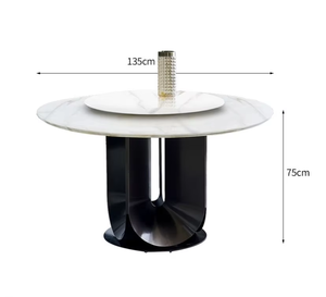 Table à manger au design moderne avec plateau Colorite et base en métal pour cuisine familiale, bar, salon - pour usage domestique, ferme, hôtel - Product Image 5