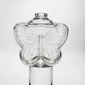 500ml Transparent Vodka Brandy Whisky Rum Tequila Spirits Cocktail Glass Bottle In Butterfly Shape