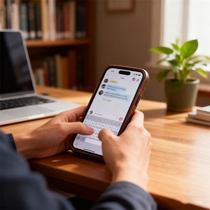 Custodia in Pelle Artigianale con Copertura Totale e Forte Magnete Personalizzata per <span class=keywords><strong>iPhone</strong></span> 15 16 17 Pro Max, per <span class=keywords><strong>iPhone</strong></span> 17 Pro Max - Product Image 4