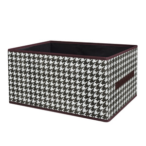 Houndstooth Clothing Storage <b>Box</b> Large Capacity <b>Foldable</b> Non Woven Fabric Drawer Organizer For Wardrobe Closet Storage - Product Image 1