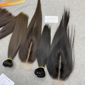 Extensiones de Cabello Humano Vietnamita Liso Súper Doble Trama Virgen con Encaje Transparente de 8 Pulgadas Todos los Colores - Product Image 1