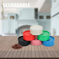 Usine directe M2C 63MM accessoires de tabac broyeur à cigarettes dégradable outil de meulage d'épices en plastique à deux couches pour briquets et accessoires pour fumeurs