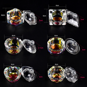 KADS - Juego de 6 Recipientes de Cristal Coloridos para Polvo Acrílico, con Tapa, Tipo Perfume, para Salón de Uñas y Manicura - Product Image 4