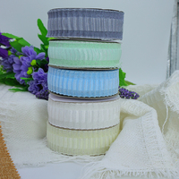 Usine directe 25mm ruban à volants blanc mousseline de soie et organza Satin motif solide gâteau de mariage et chaise dos décor emballage cadeau