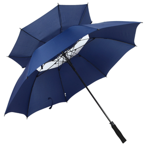 Hot Selling Big Size Double Layer <b>Windproof</b> Auto Open Straight Wind Vent Strong Ventilation Paraguas Golf <b>Umbrella</b> - Product Image 5