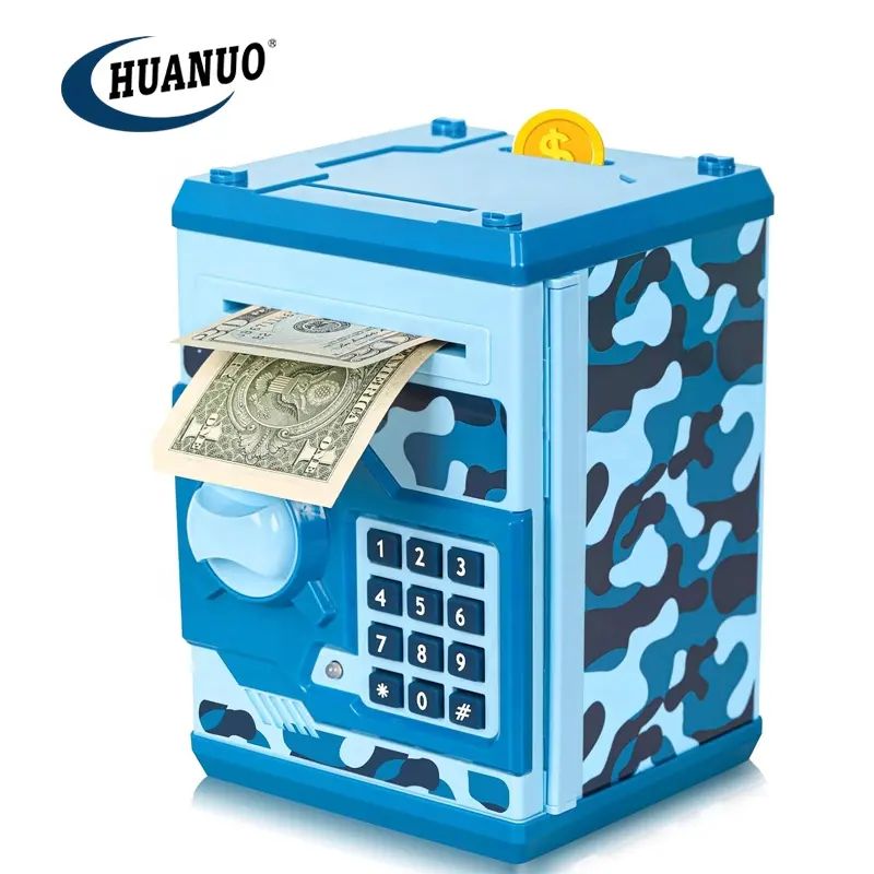 Kids Safe Money Jar Mini ATM Coin Bank Caja de ahorro de dinero con contraseña ATM Piggy Bank
