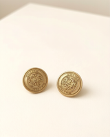 Kancing Logam Seng Berkualitas Tinggi Bentuk Persegi Panjang 20mm 18mm, Mahkota Singa Ganda Berlapis Emas, Logo Timbul, Untuk Pakaian Jas, Mantel, Trenchcoat