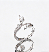 Bague ouverte de luxe en forme de tulipe, ultra-brillante, en zircon, motif floral, unisexe, la plus vendue, en cuivre plaqué or