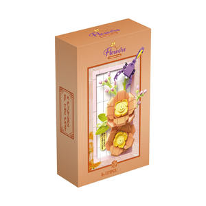 Набор для сборки 3D-модели цветка из пластиковых блоков, 273 детали, для декоративного оформления и дизайна - Product Image 2