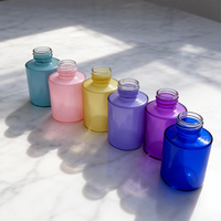 Flacon compte-gouttes en verre personnalisé de haute qualité, givré, cylindrique, pour huile essentielle, lotion, cosmétique, 1 oz, rose, coloré, 15, 50, 100, 30 ml
