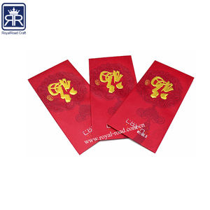 جودة عالية رقائق الذهب منقوش شعار الصينية المال جيب أحمر للمهرجان - Product Image 2