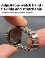 Bague-montre de luxe réglable en or/argent avec cristaux et strass, bijou fantaisie pour femme