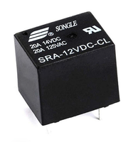 Relais d'alimentation cc 12V 20A de haute qualité SRA-12VDC-CL Type de carte PCB 5Pin en stock relais automobile noir