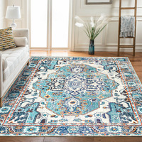 Tapis de salon moderne de luxe, dessin abstrait, motifs géométriques, imperméable, lavable, fond en PVC antidérapant
