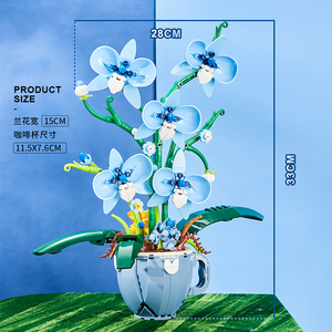 Juego de Bloques de Construcción de Flores, Planta en Maceta con Caja de Regalo, Juego de Ladrillos MOC, Juegos de Bricolaje para Niños, Juguetes Educativos para Niños DK3004-DK3036 - Product Image 2