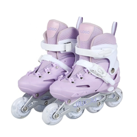 [Livraison Gratuite] Patins à roulettes pour garçons, taille unique réglable, en tissu maillé PU, à roues simples, pour le commerce international